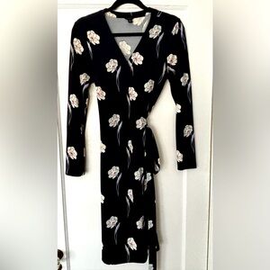 Ann Taylor stretch wrap dress